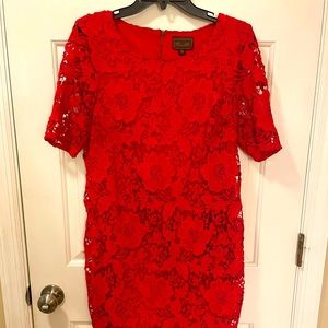 Red lace detail Trulli Dress!  Size 10!
